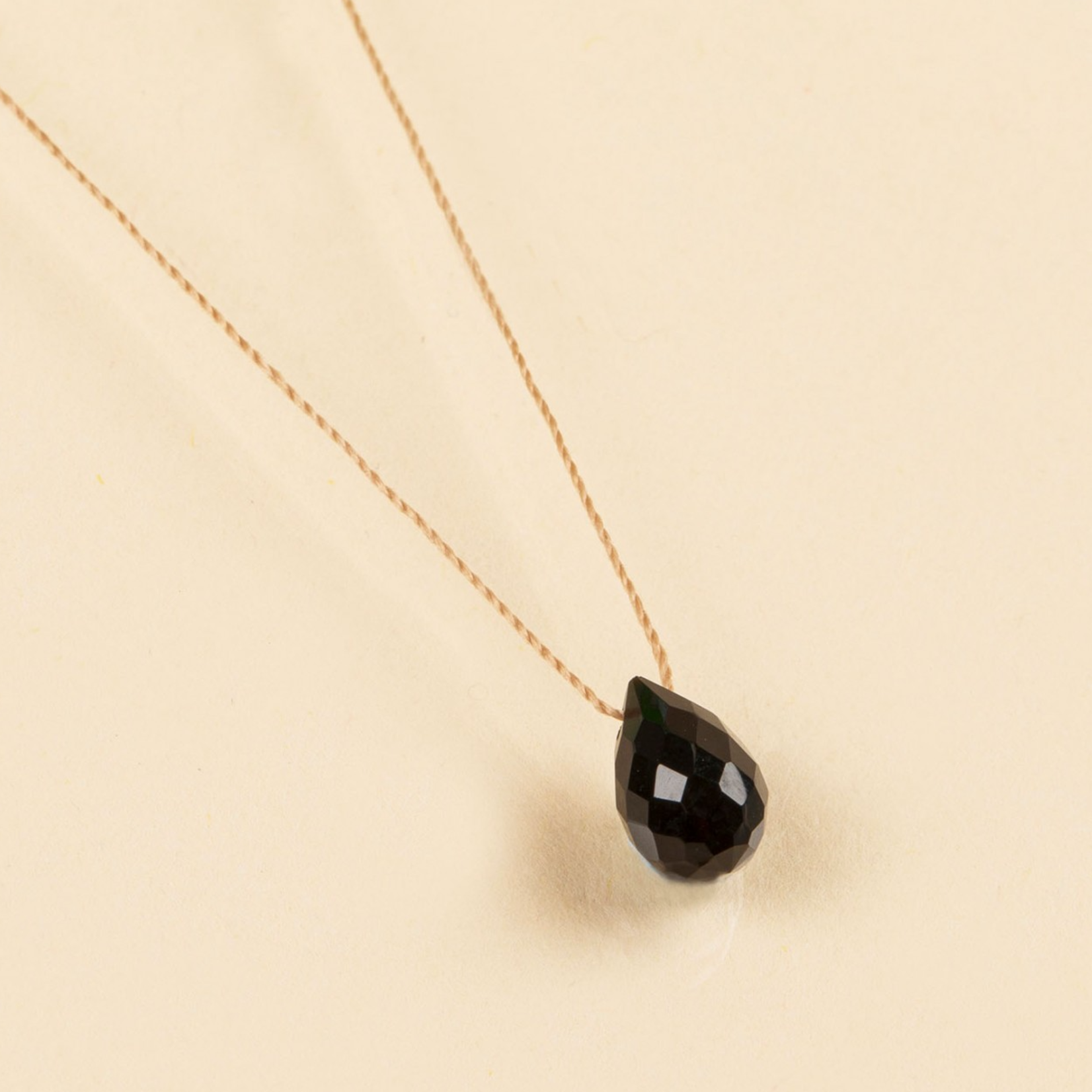 Collier Goutte Onyx Noir