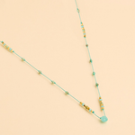 Collier long Pondy Amazonite