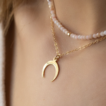 Noa ¦ Collier Long Pendentif Lune - Gold Filled