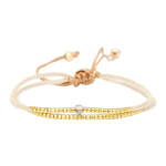 Bracelet Miyuki - White Heaven Ambre