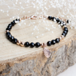 Bracelet Iris - Tourmaline noire (Rose Gold Filled)