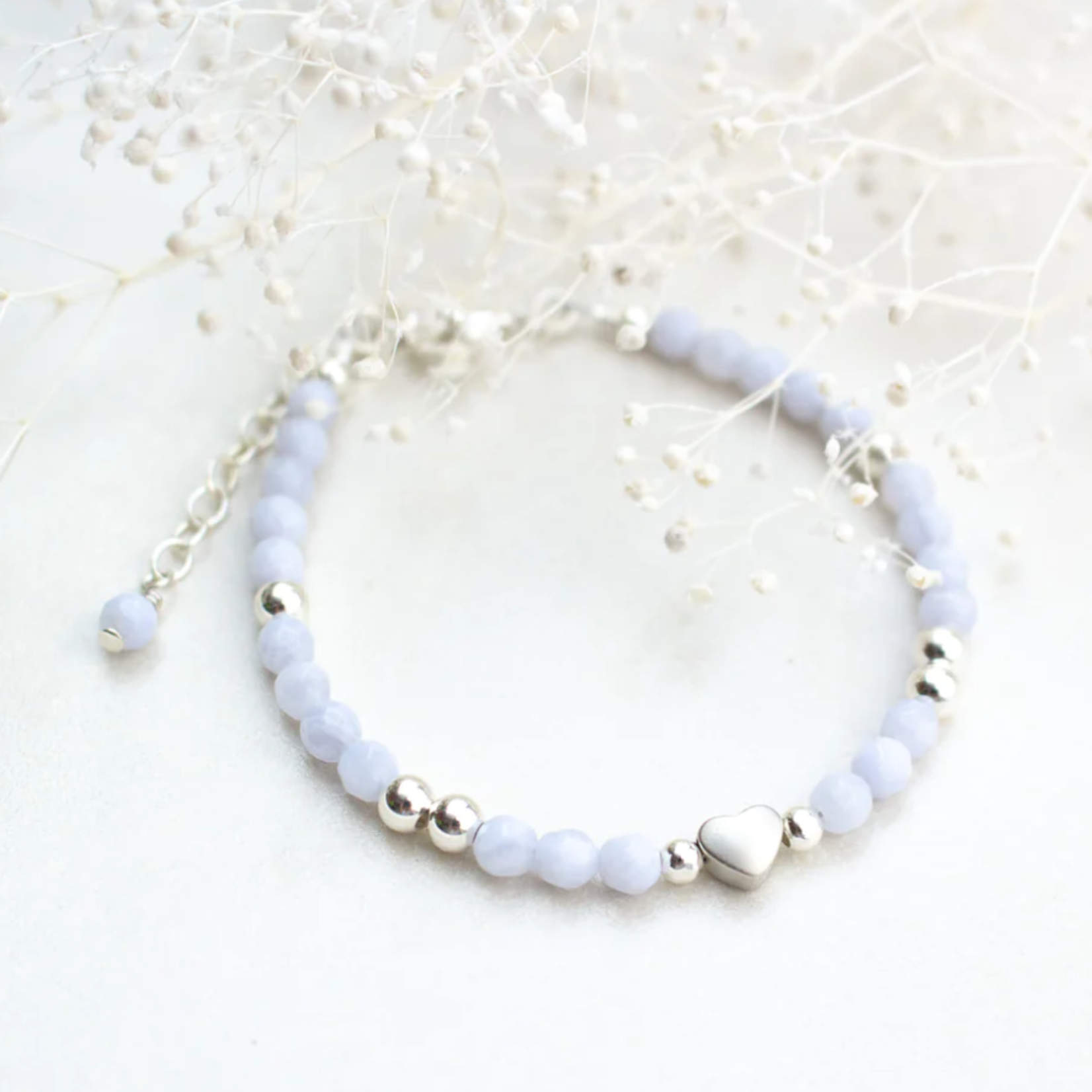 Bracelet Célia - Calcédoine (Argent)