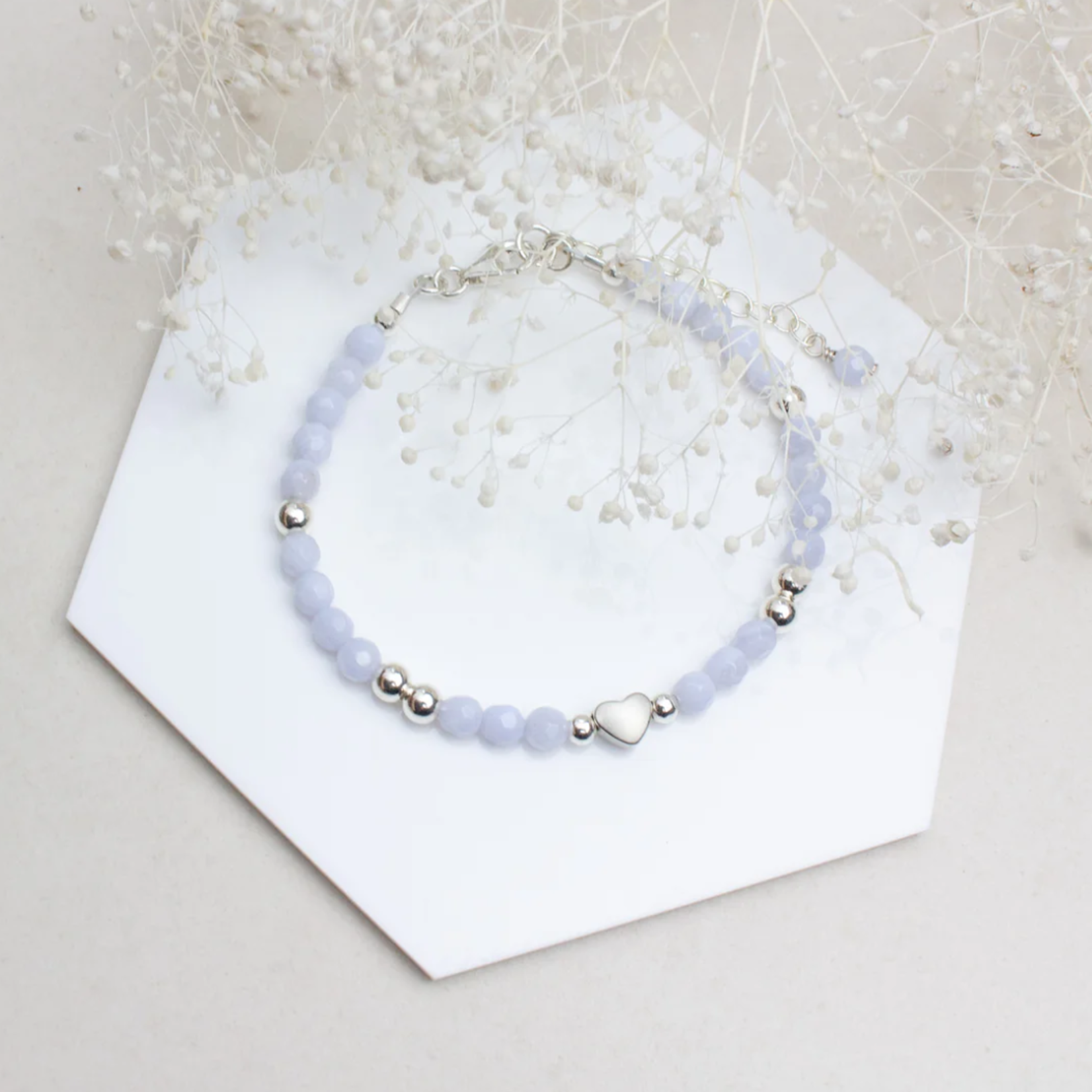 Bracelet Célia - Calcédoine (Argent)