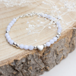 Bracelet Célia - Calcédoine (Argent)