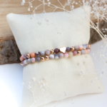 Bracelet Ella - Agate Abricot (Rose Gold Filled)