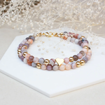 Bracelet Ella - Agate Abricot (Gold Filled)