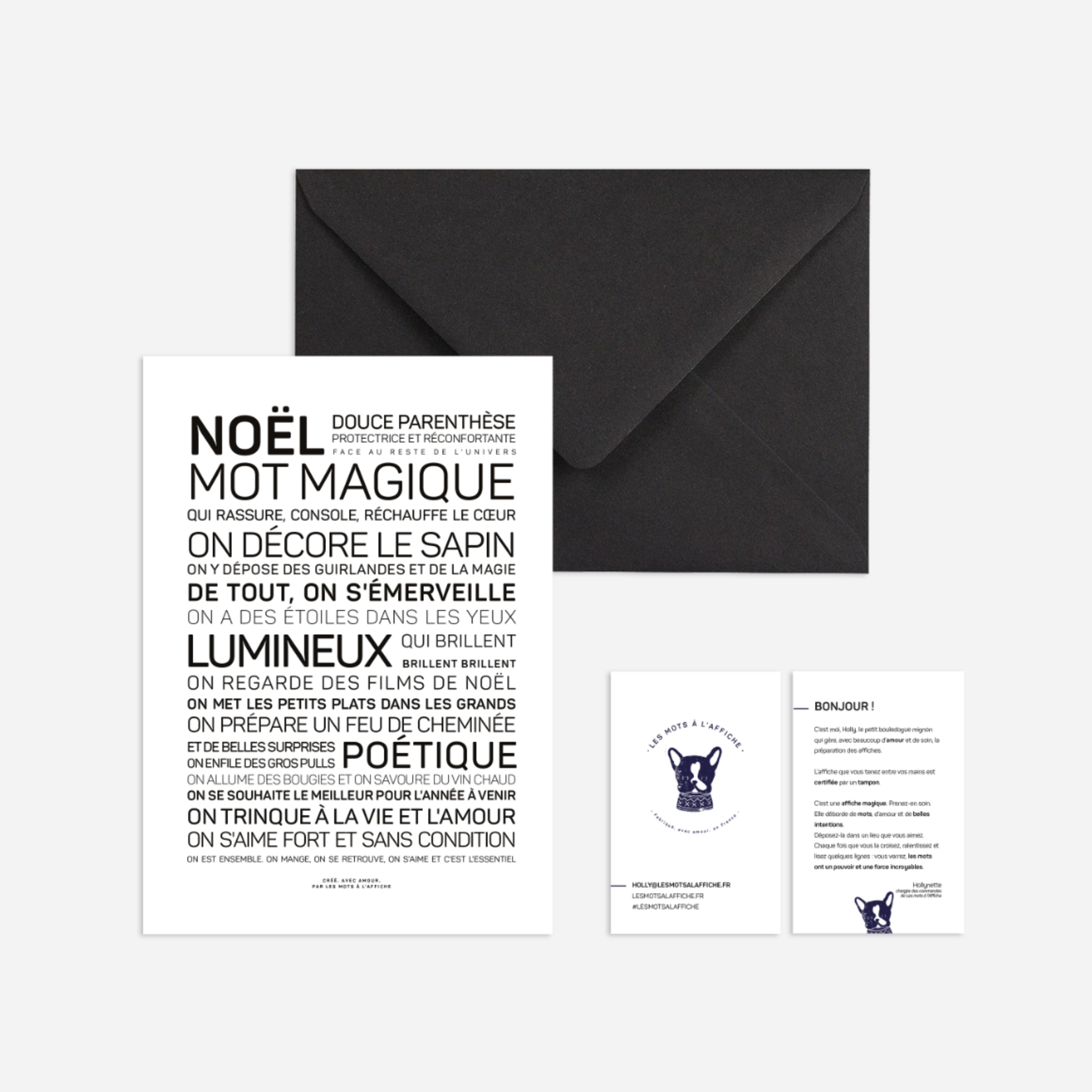 Carte Noël, mot magique - A7