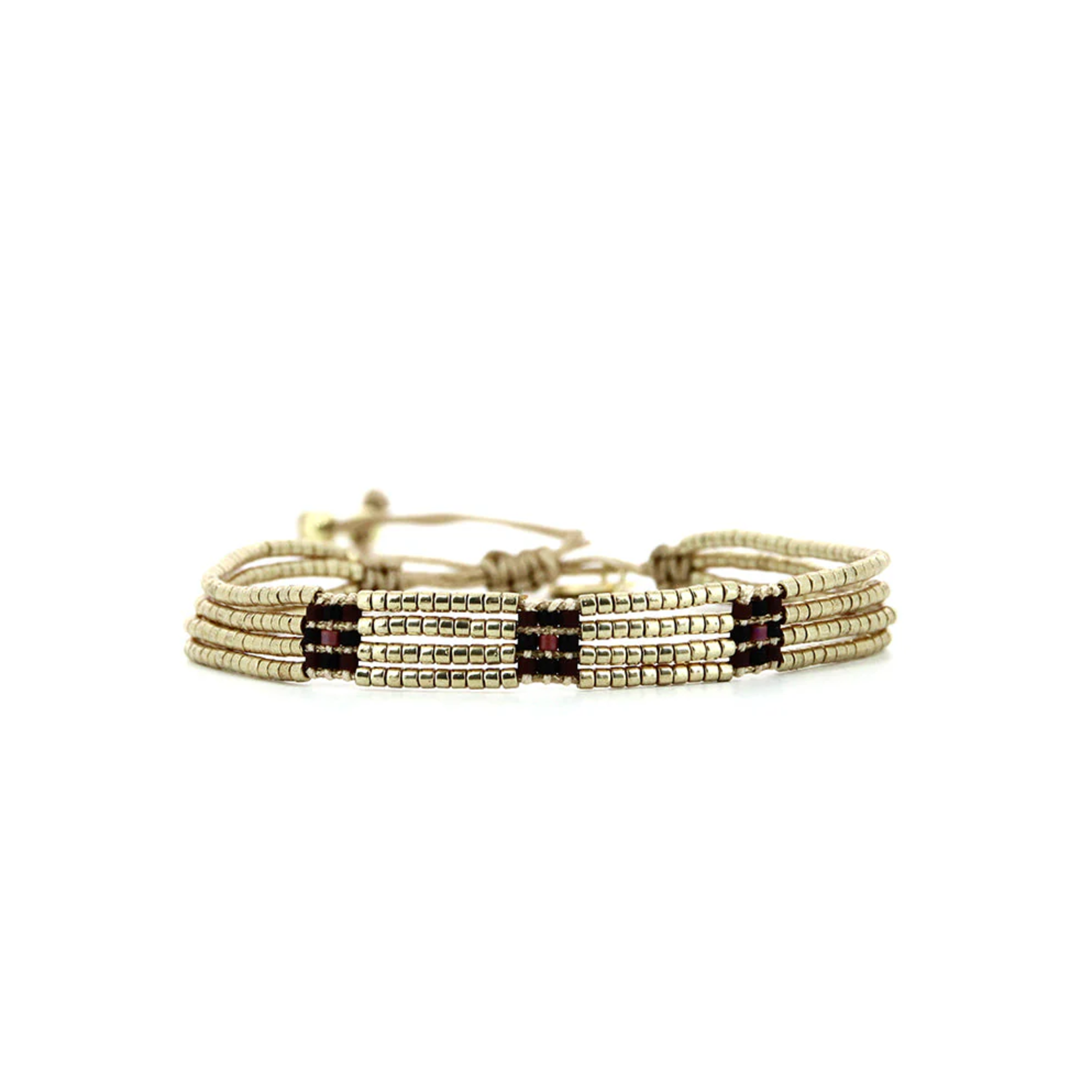Bracelet Miyuki - Reine de Nuit Rose
