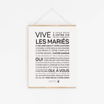 Affiche Vive les mariés - A4