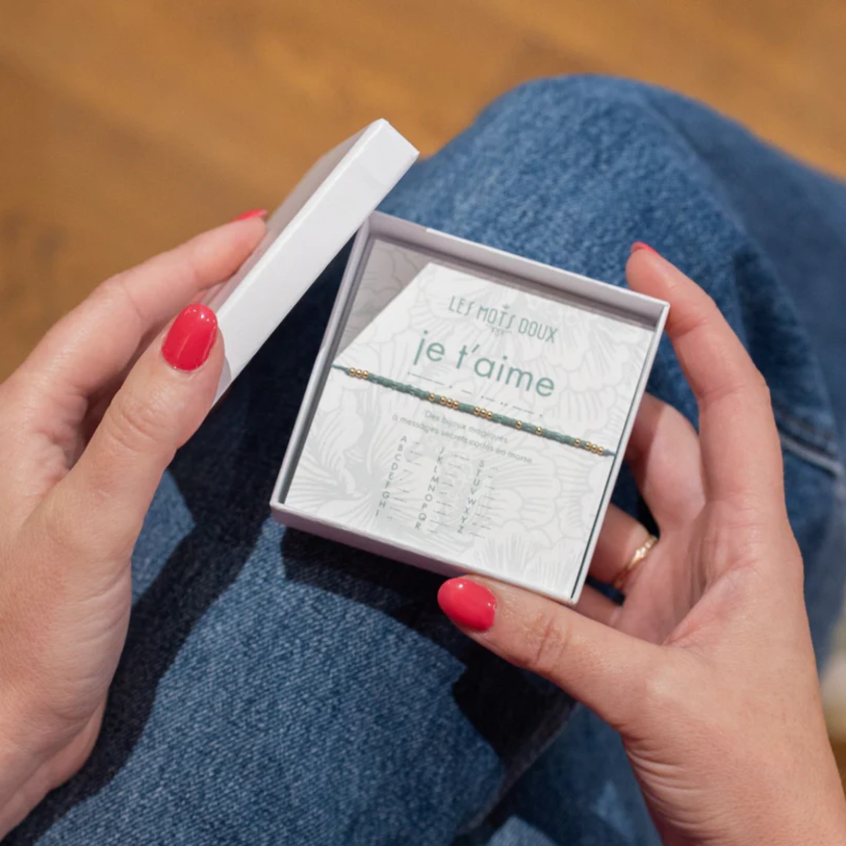 Bracelet Code Morse Pastel : Je t’aime