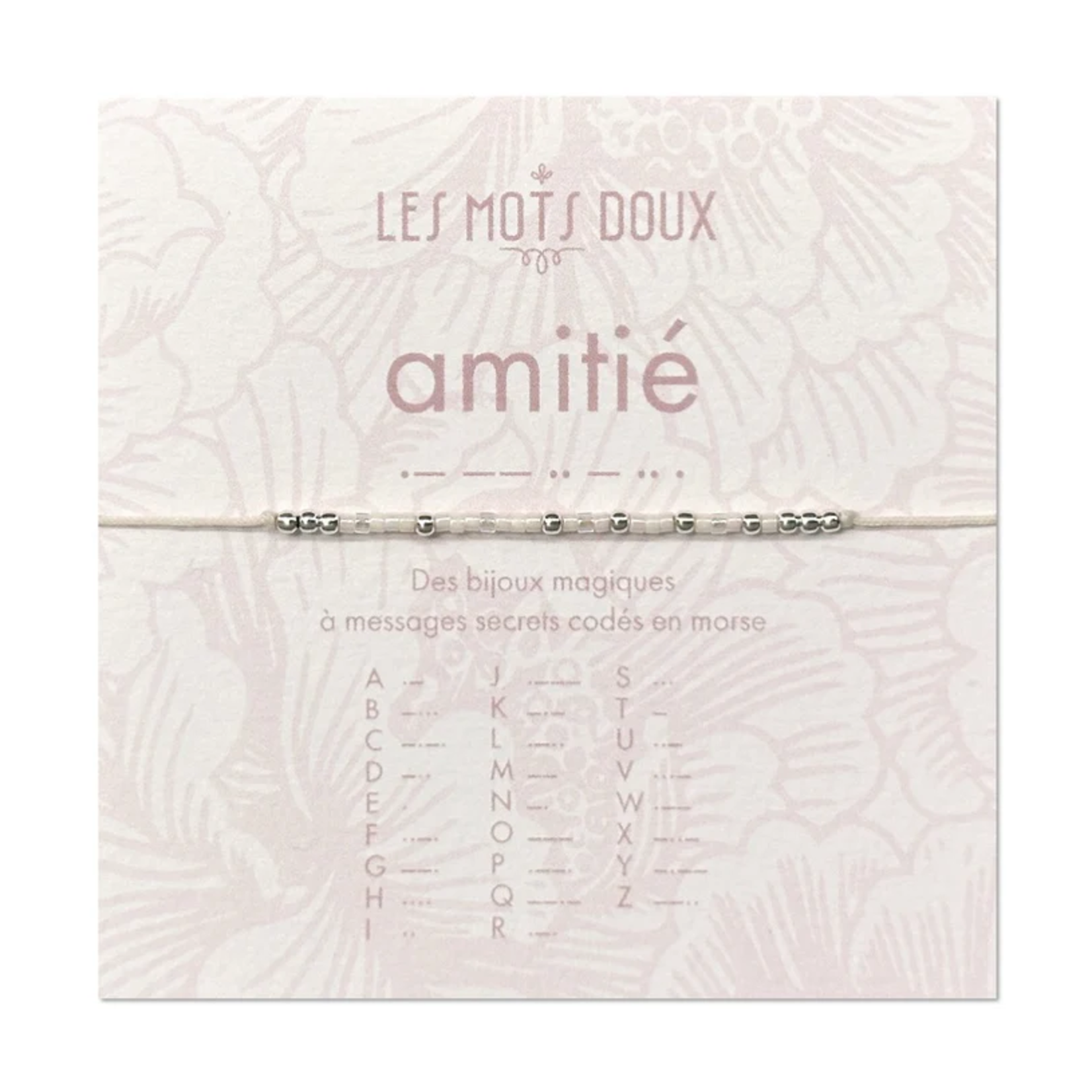 Bracelet Code Morse Pastel : Amitié