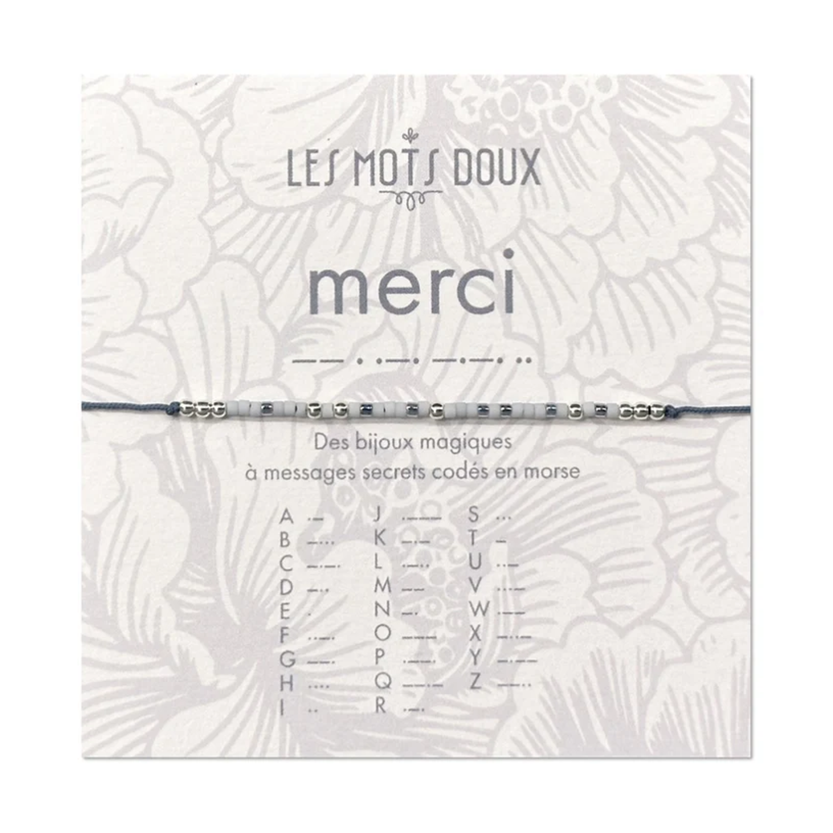 Bracelet Code Morse Pastel : Merci