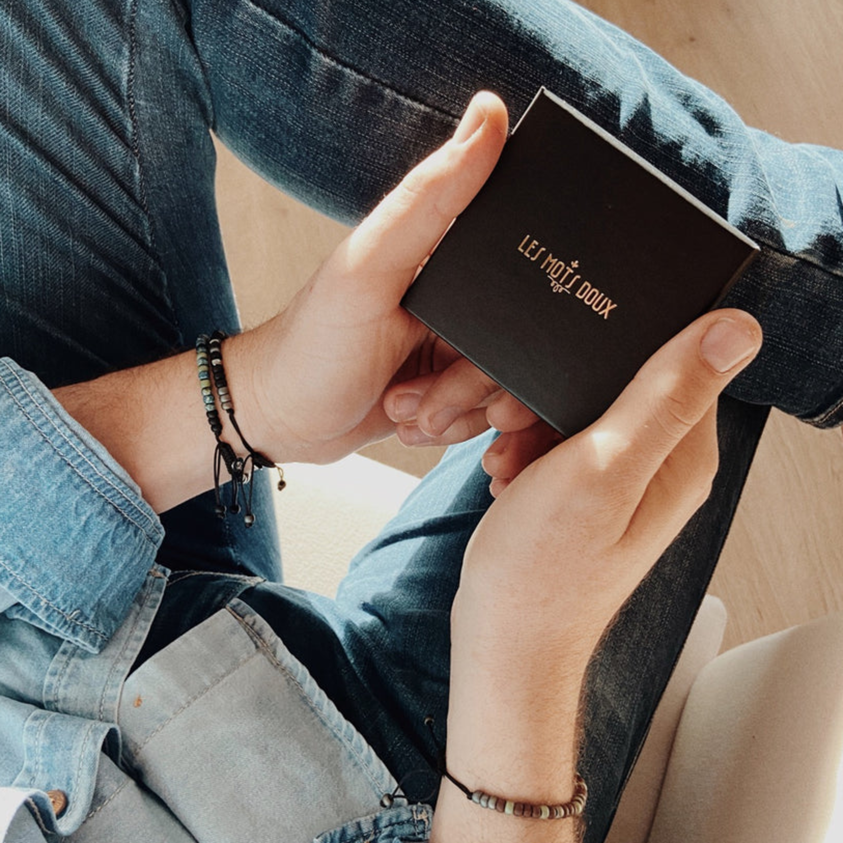 Bracelet Code Morse Messieurs : Je t'aime