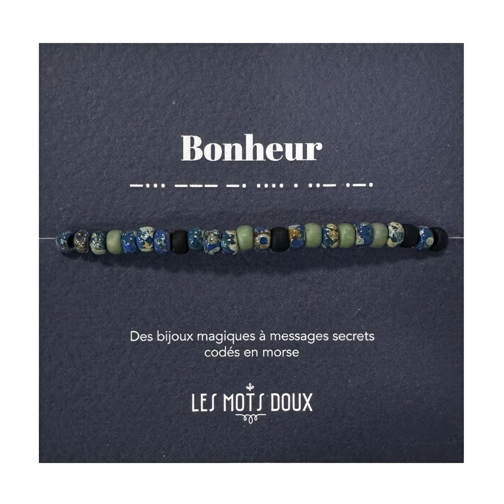 Bracelet Code Morse Messieurs : Bonheur