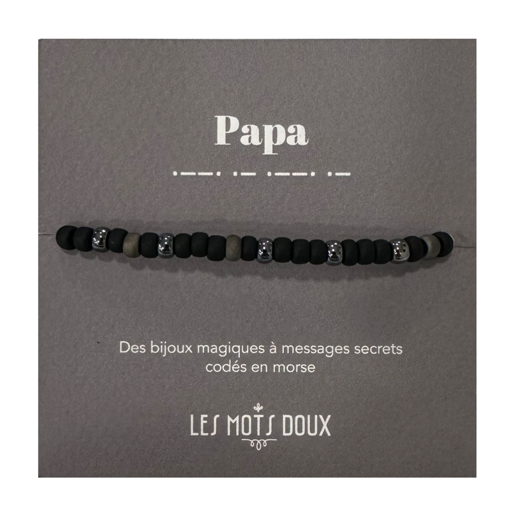 Bracelet Code Morse Messieurs : Papa