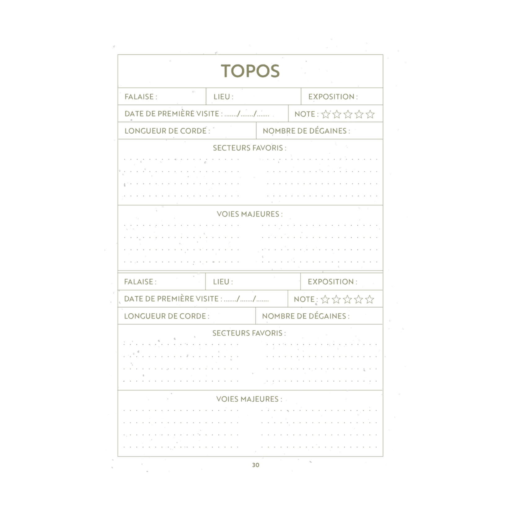 Carnet Escalade