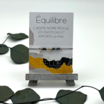Pochette Bracelet Pierres semi-précieuses  "Equilibre - Agathe noire"