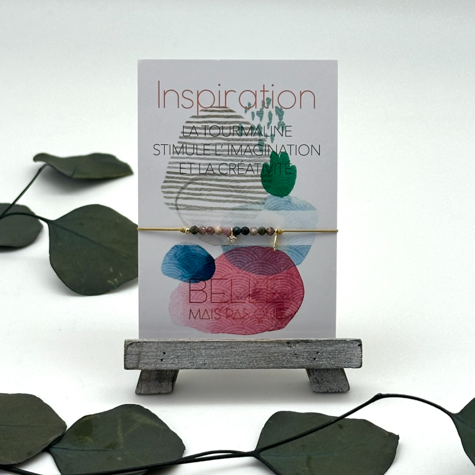 Pochette Bracelet Pierres semi-précieuses  "Inspiration - Tourmaline"