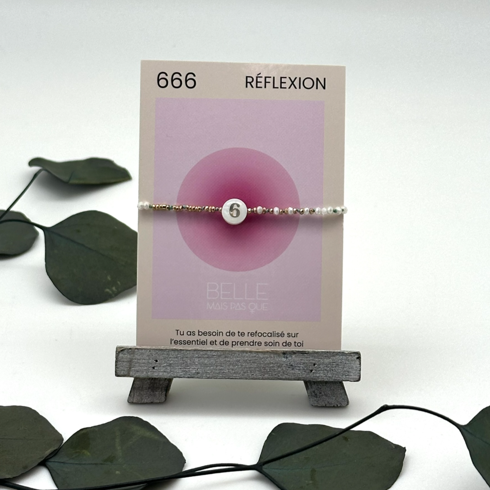 Pochette Bracelet Chiffre Personnel "666 Réflexion"