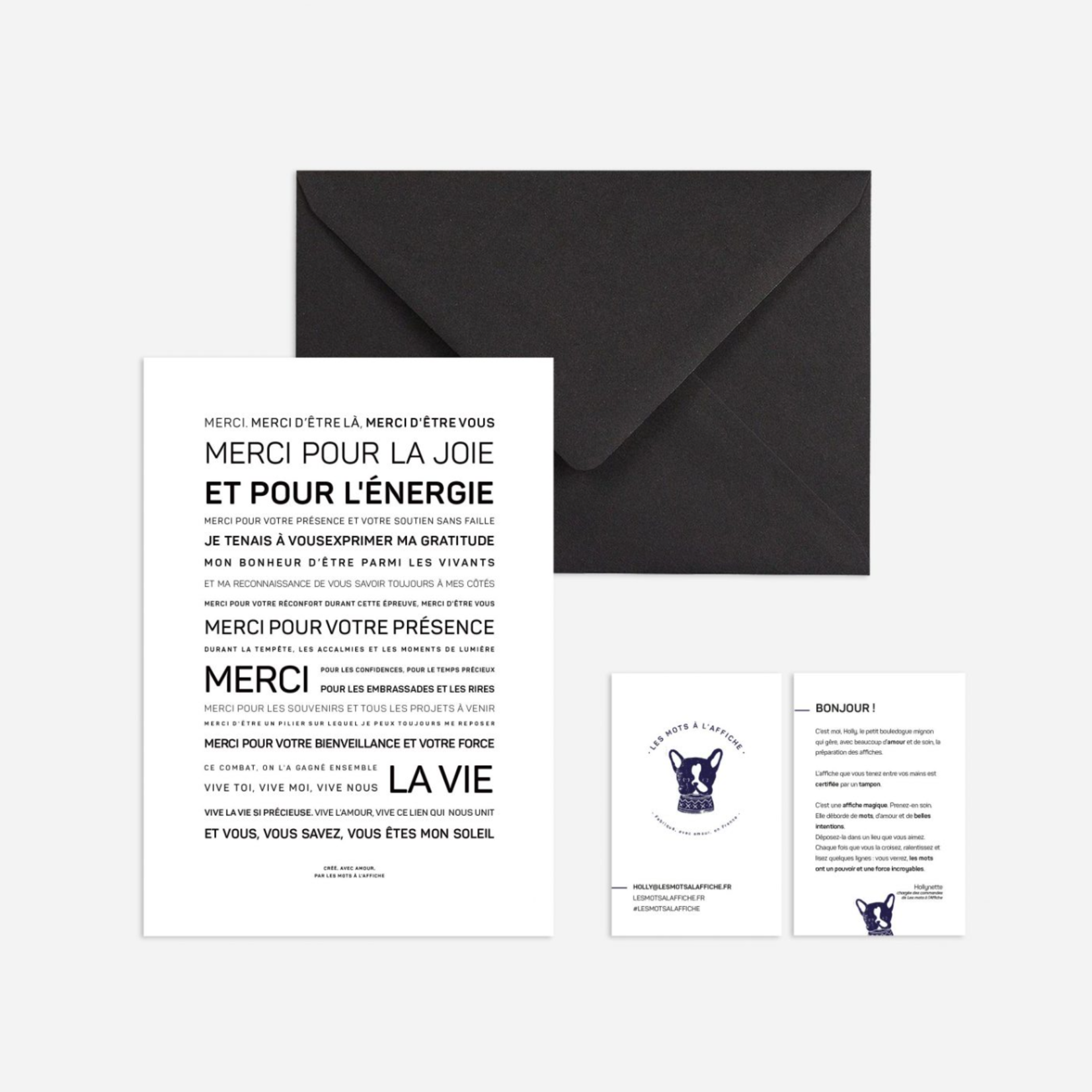 Carte Merci la vie, merci la joie (tutoiement) - A6