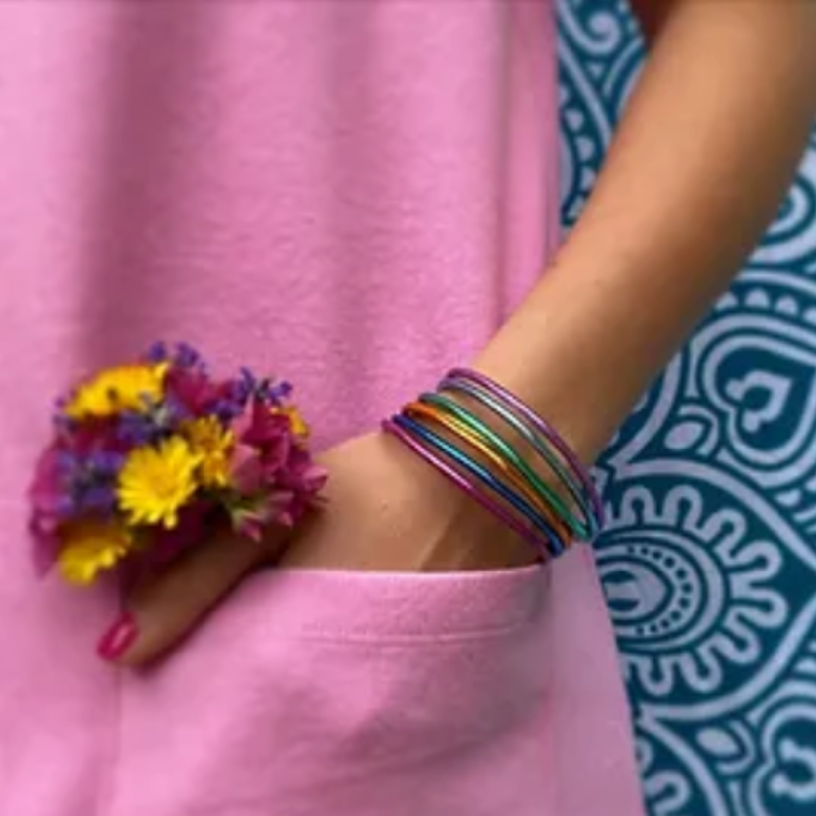 Jonc Bouddhiste Light Gold & Mantra Silver