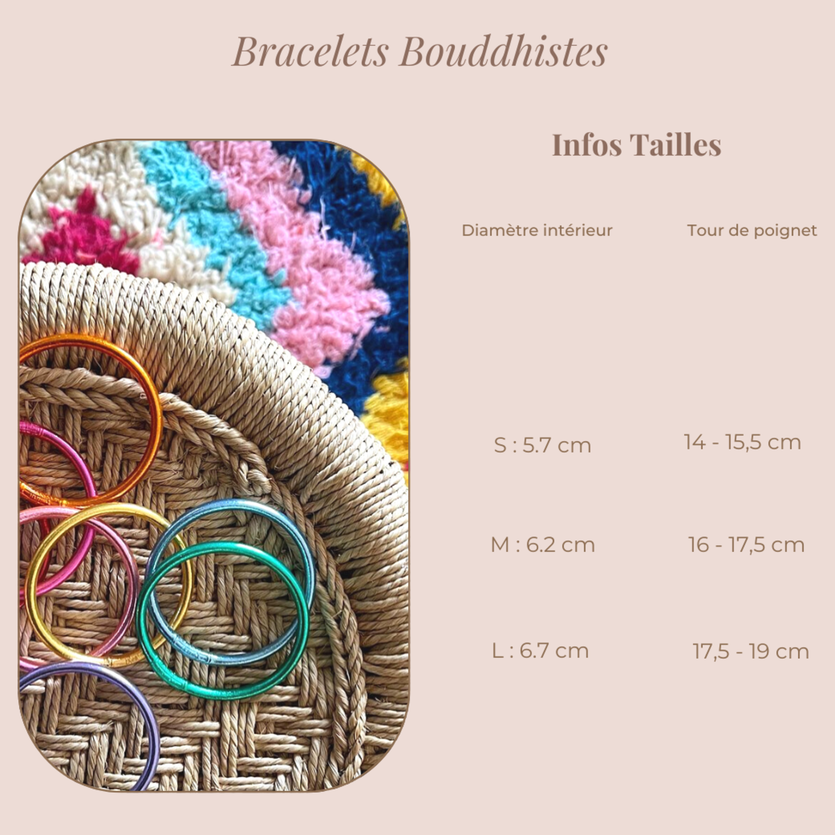 Jonc Bouddhiste Light Gold & Mantra Silver