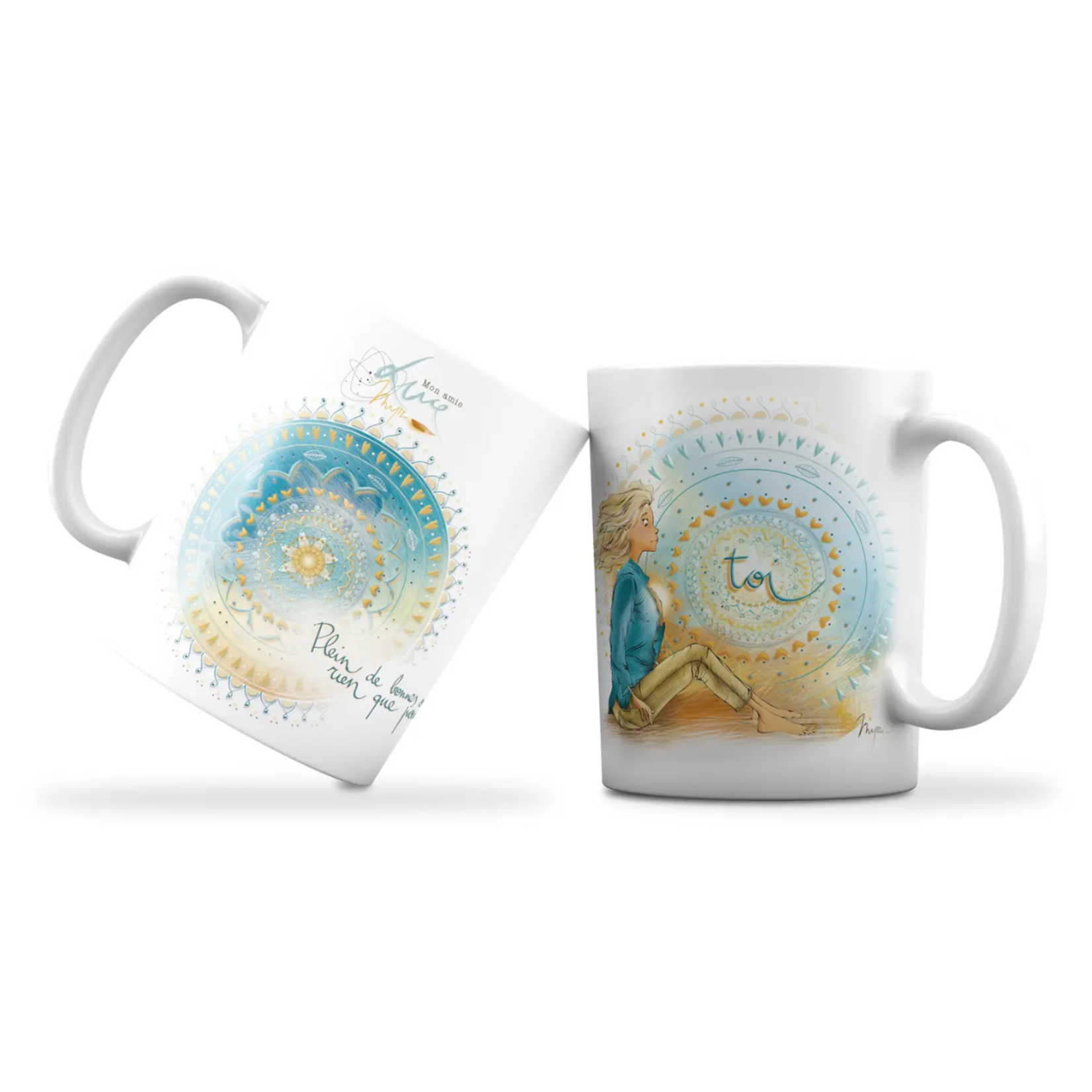 Tasse "Plein de bonnes ondes rien que pour toi"