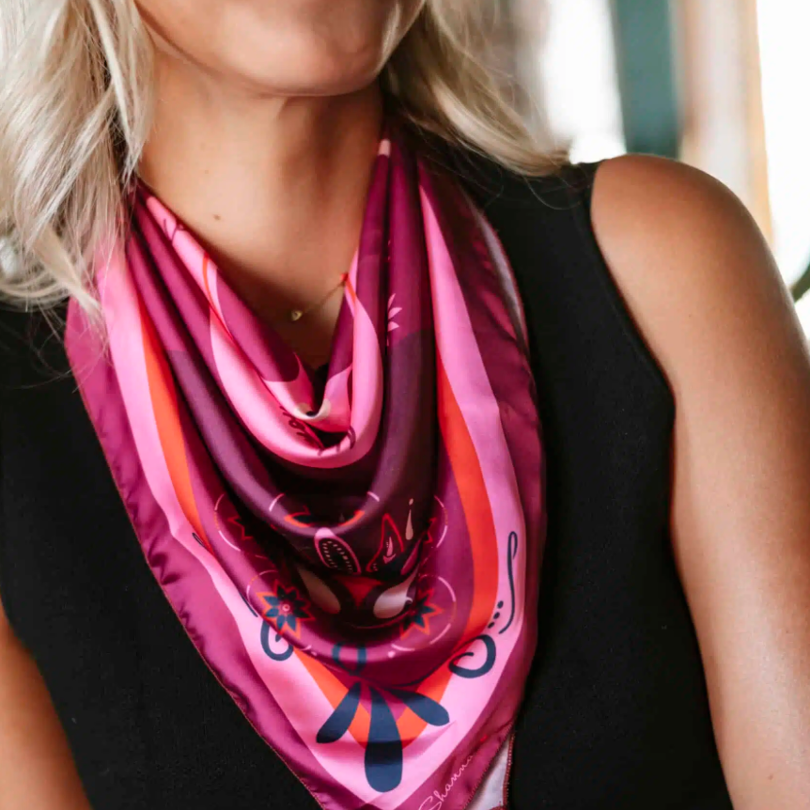 Mini carré LOVE “Bordeaux”