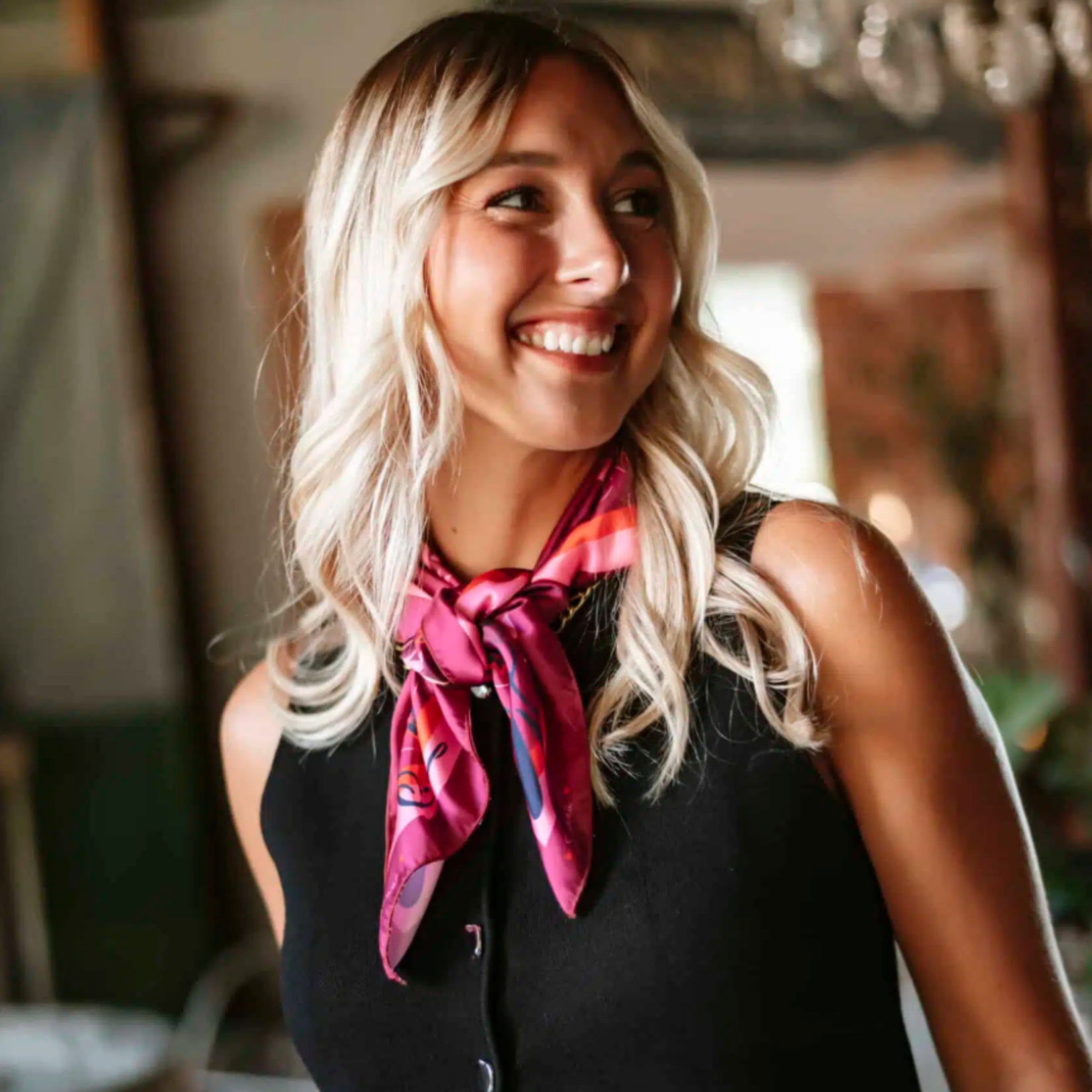 Mini carré LOVE “Bordeaux”