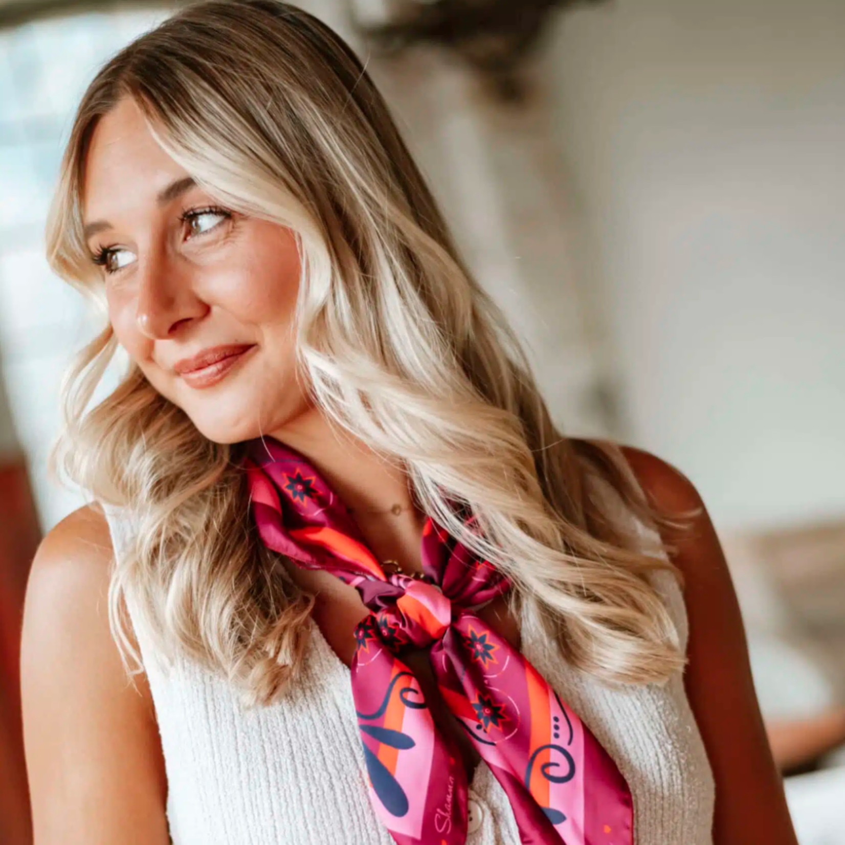 Mini carré LOVE “Bordeaux”