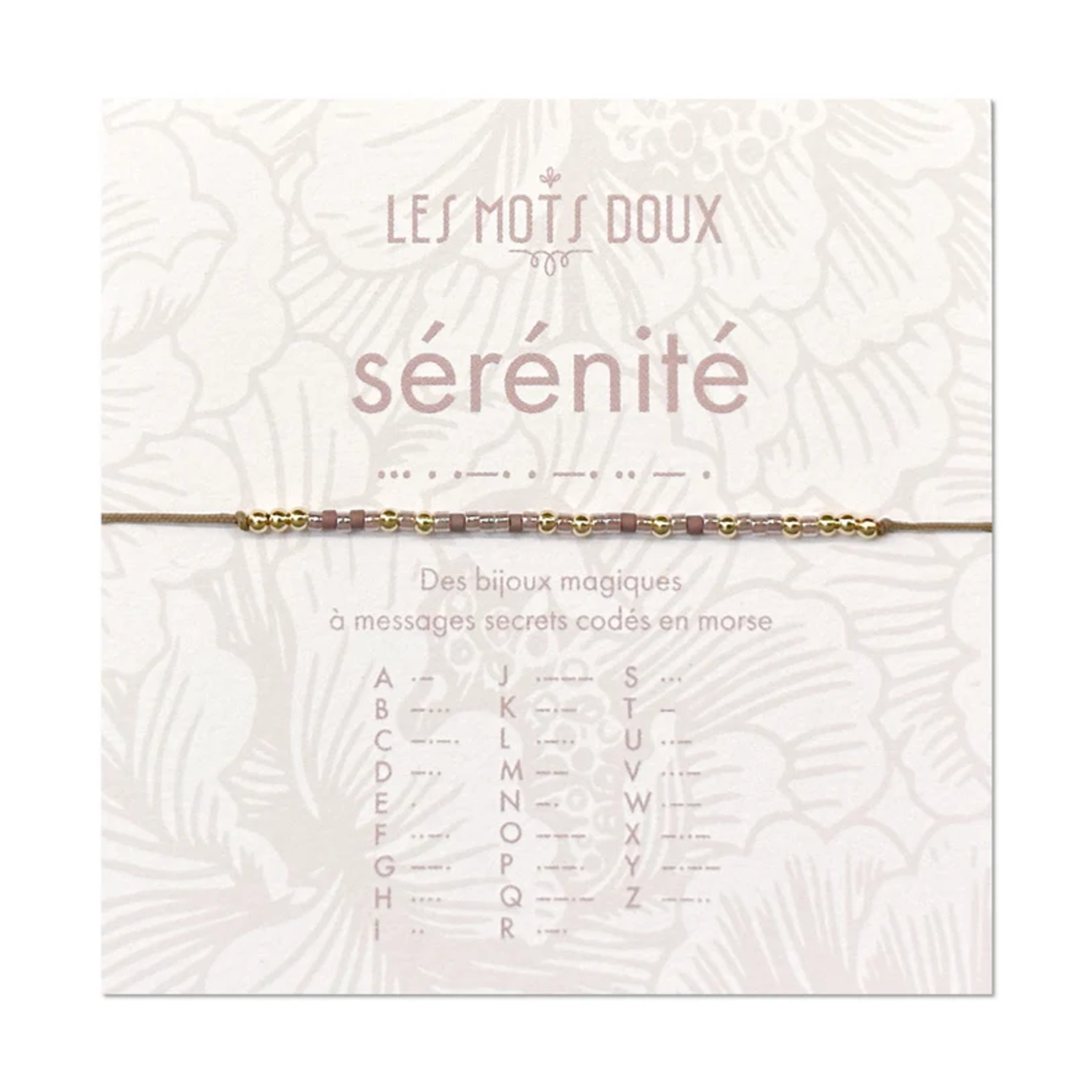 Bracelet Code Morse Pastel : Sérénité