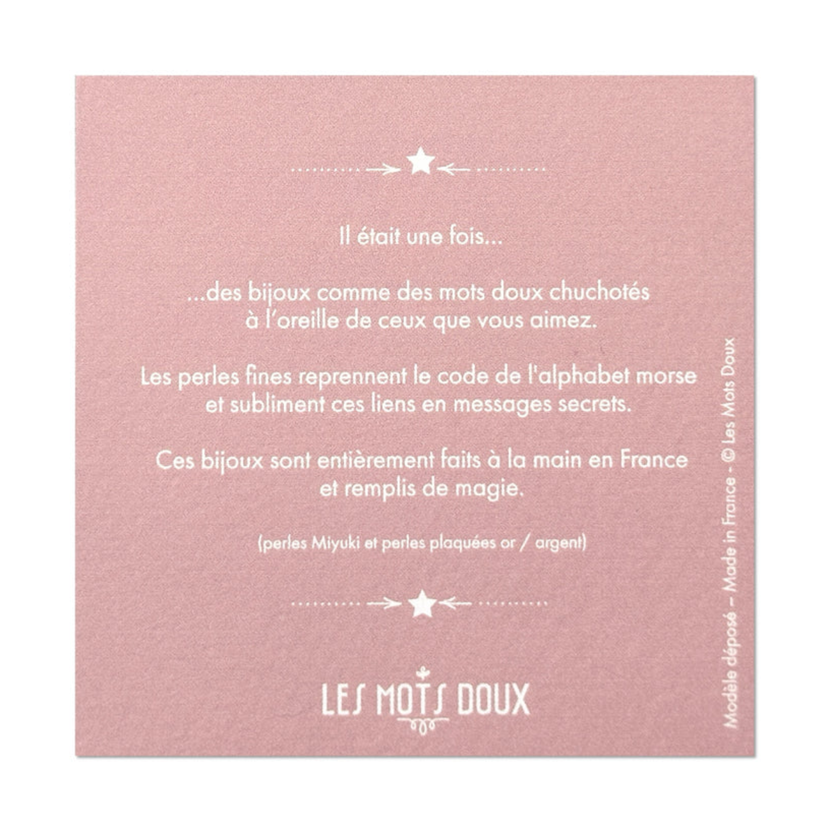 Bracelet Code Morse Pastel : Sérénité