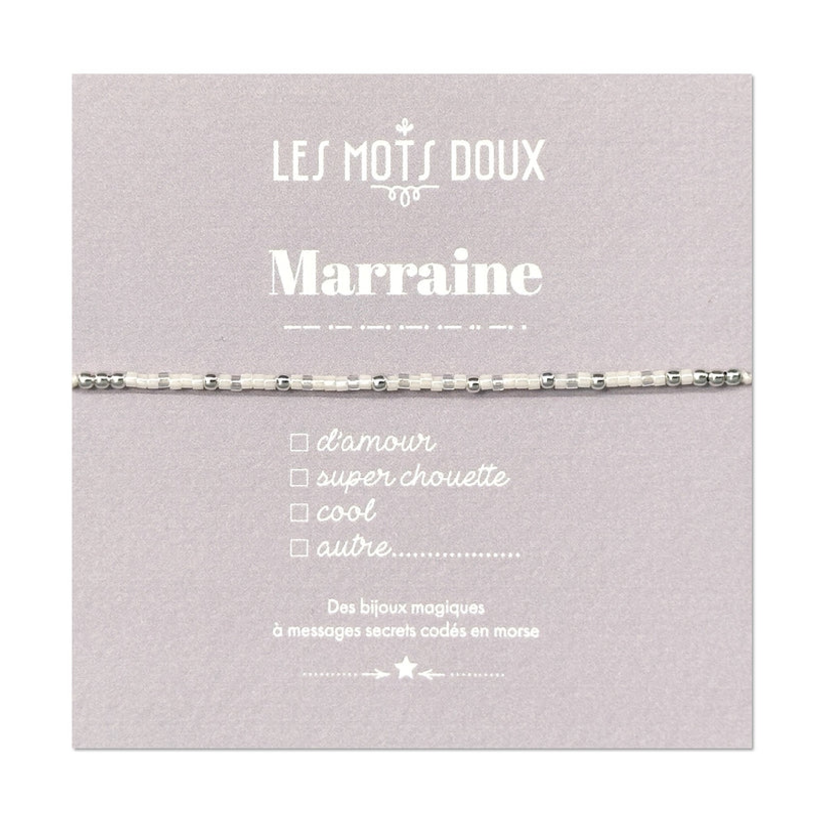 Bracelet Code Morse Famille : Marraine