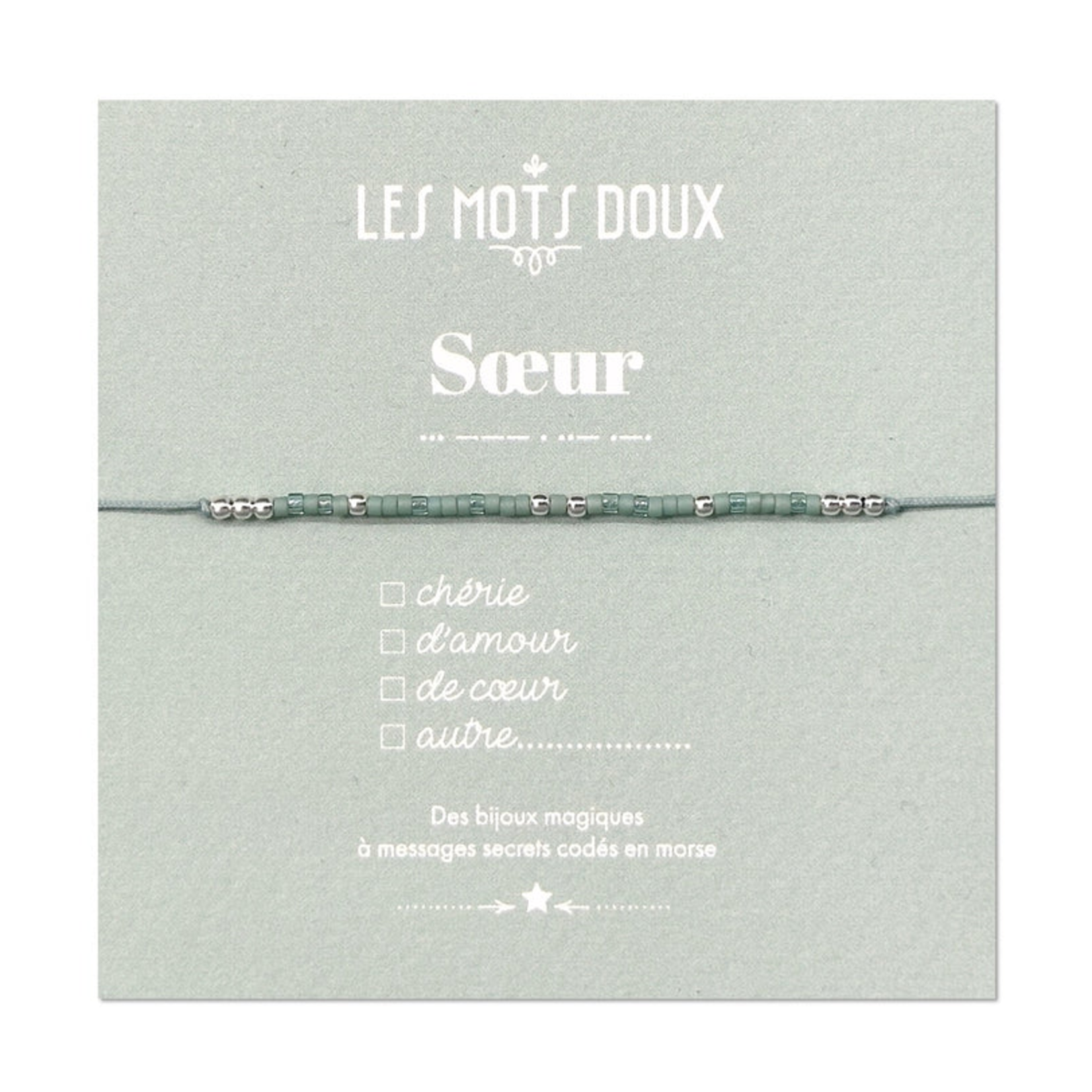 Bracelet Code Morse Famille : Soeur