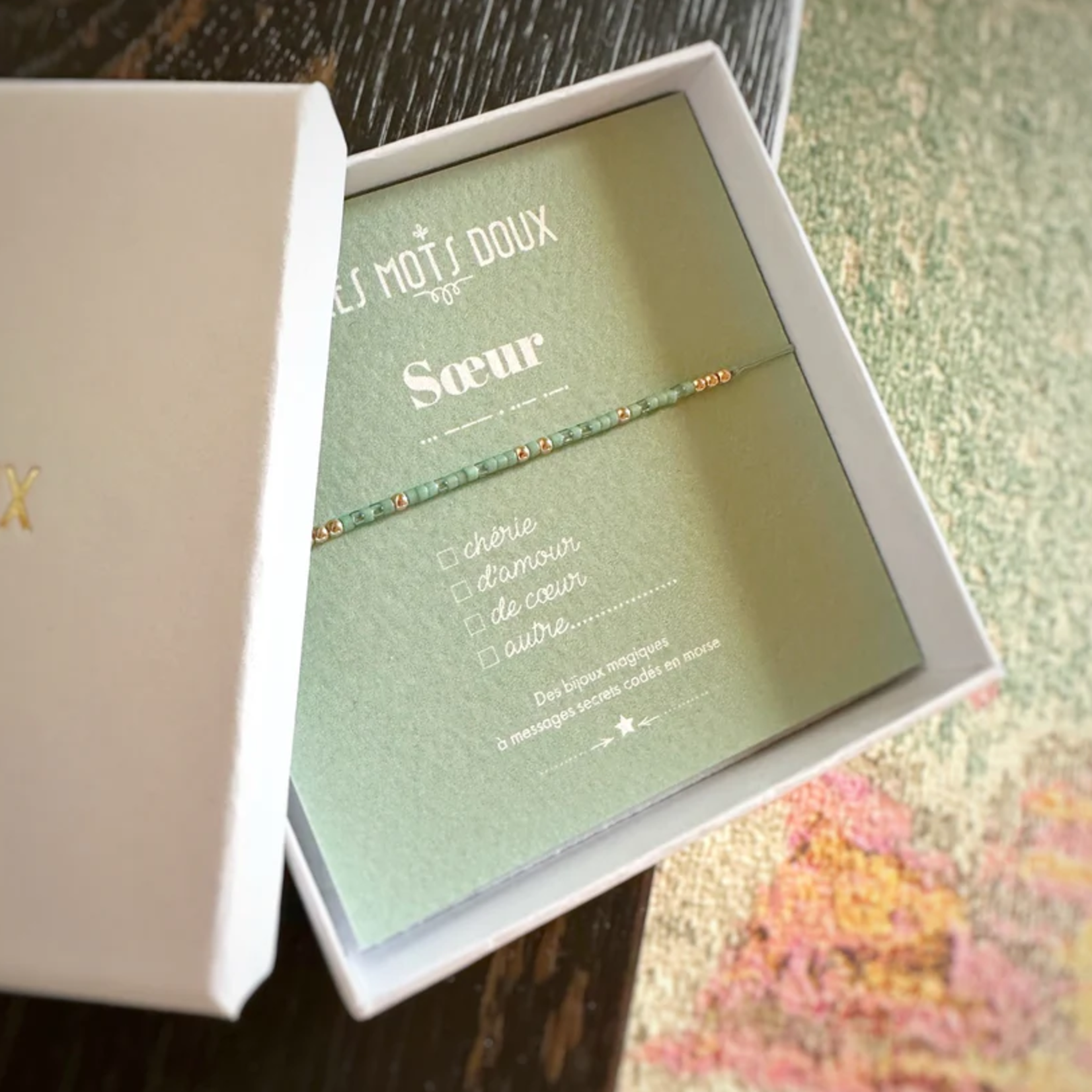 Bracelet Code Morse Famille : Soeur