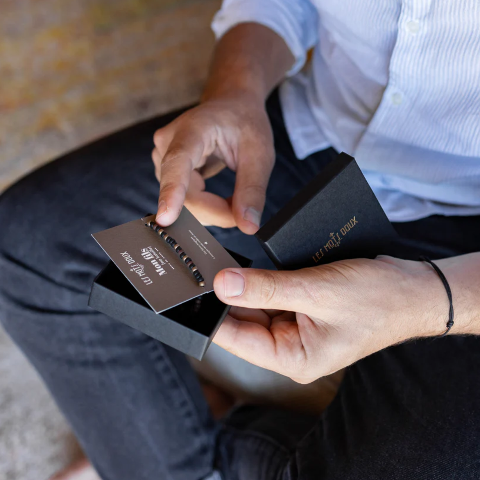 Bracelet Code Morse Messieurs : Mon fils