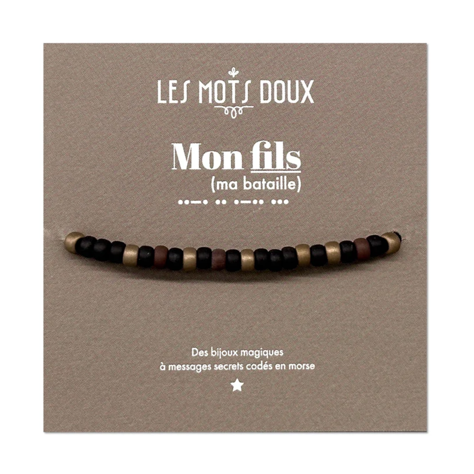 Bracelet Code Morse Messieurs : Mon fils