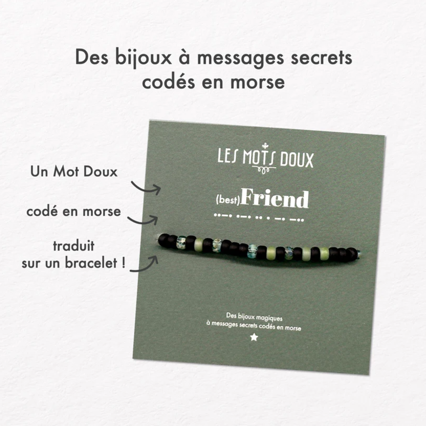 Bracelet Code Morse Messieurs : Friend