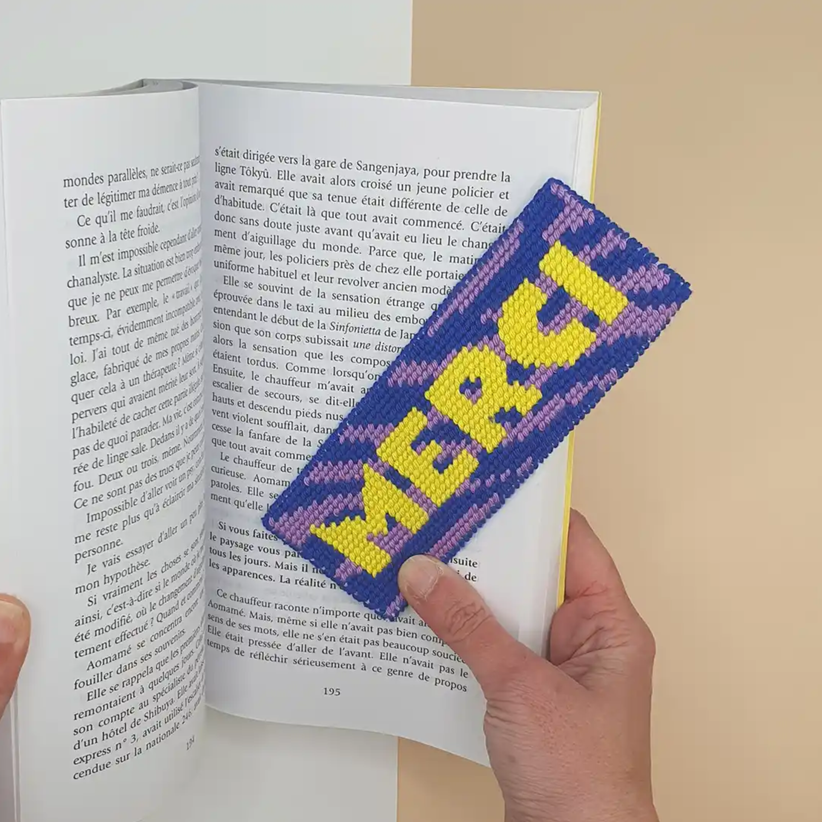 Kit Canevas - MERCI - Marque-page