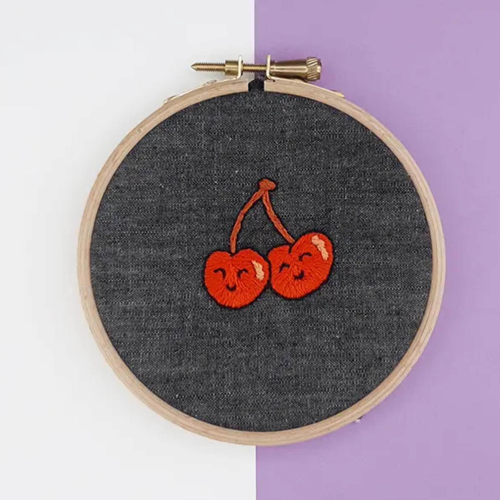 Kit Broderie - Cerises Kawaii