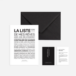 Carte La liste de mes rêves - A6