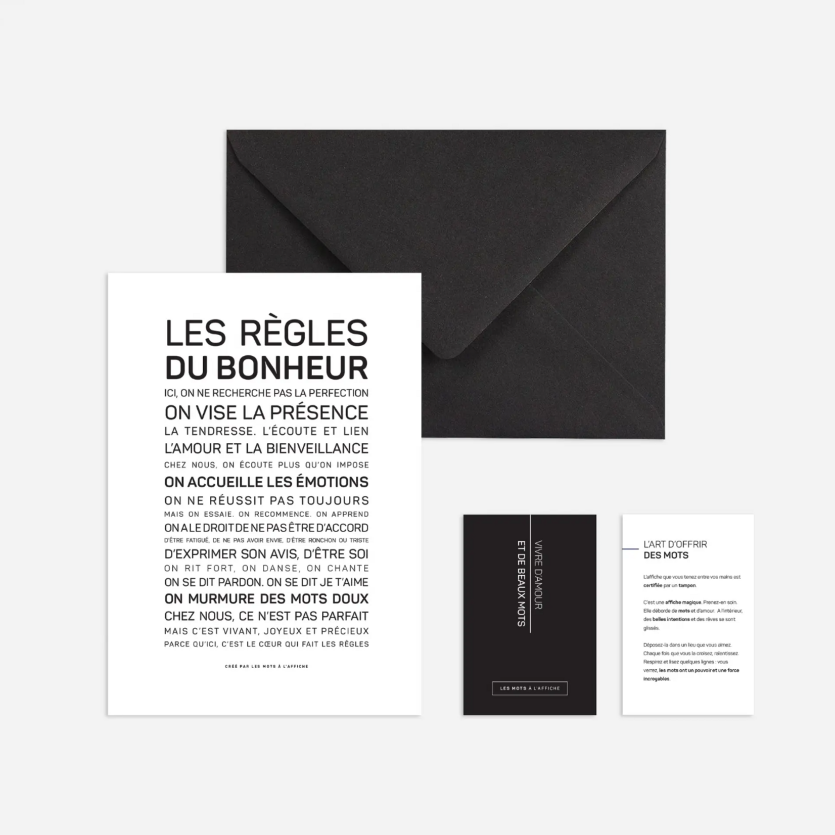 Carte Les Règles du Bonheur - A6