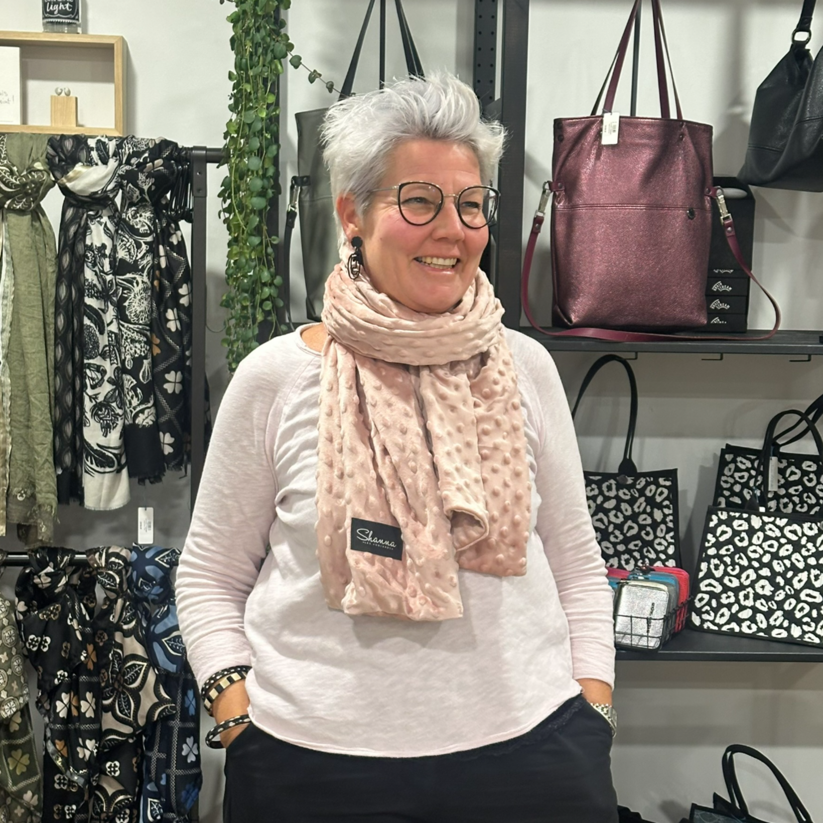 Echarpe Doudou Minky Shanna - Rose