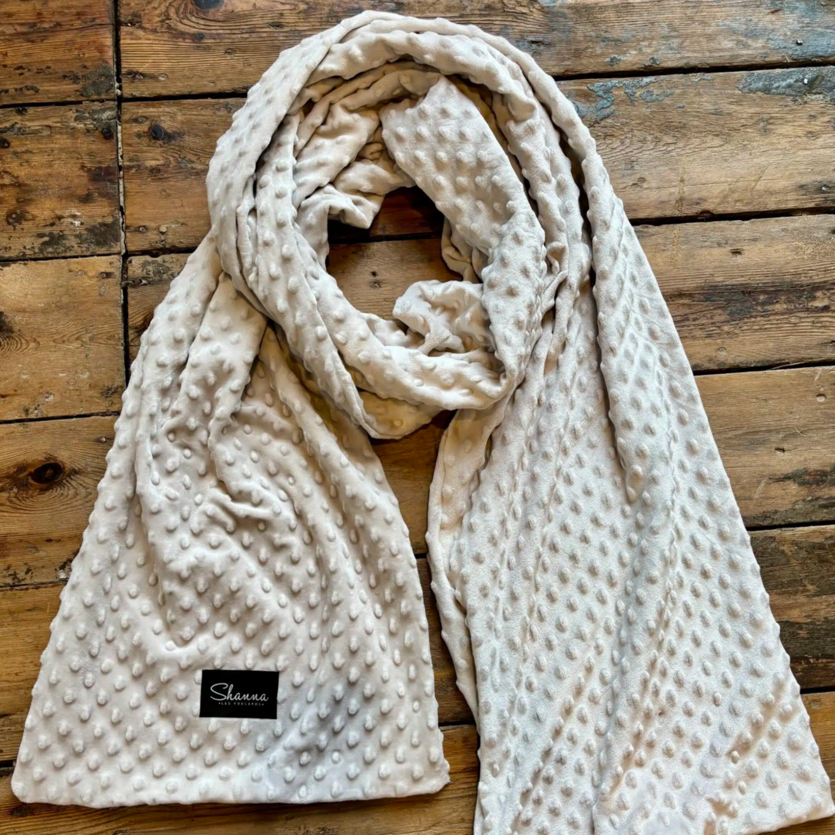 Echarpe Doudou Minky Shanna - Beige