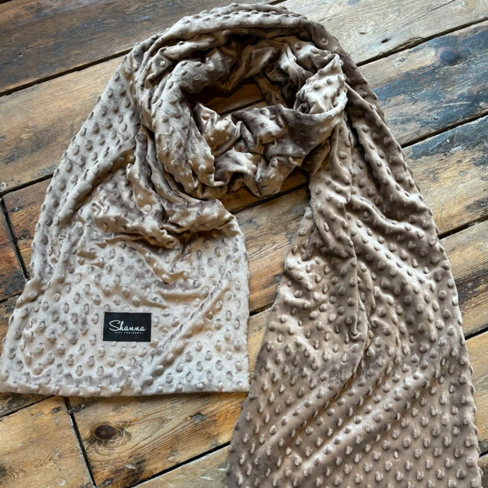 Echarpe Doudou Minky Shanna - Brun