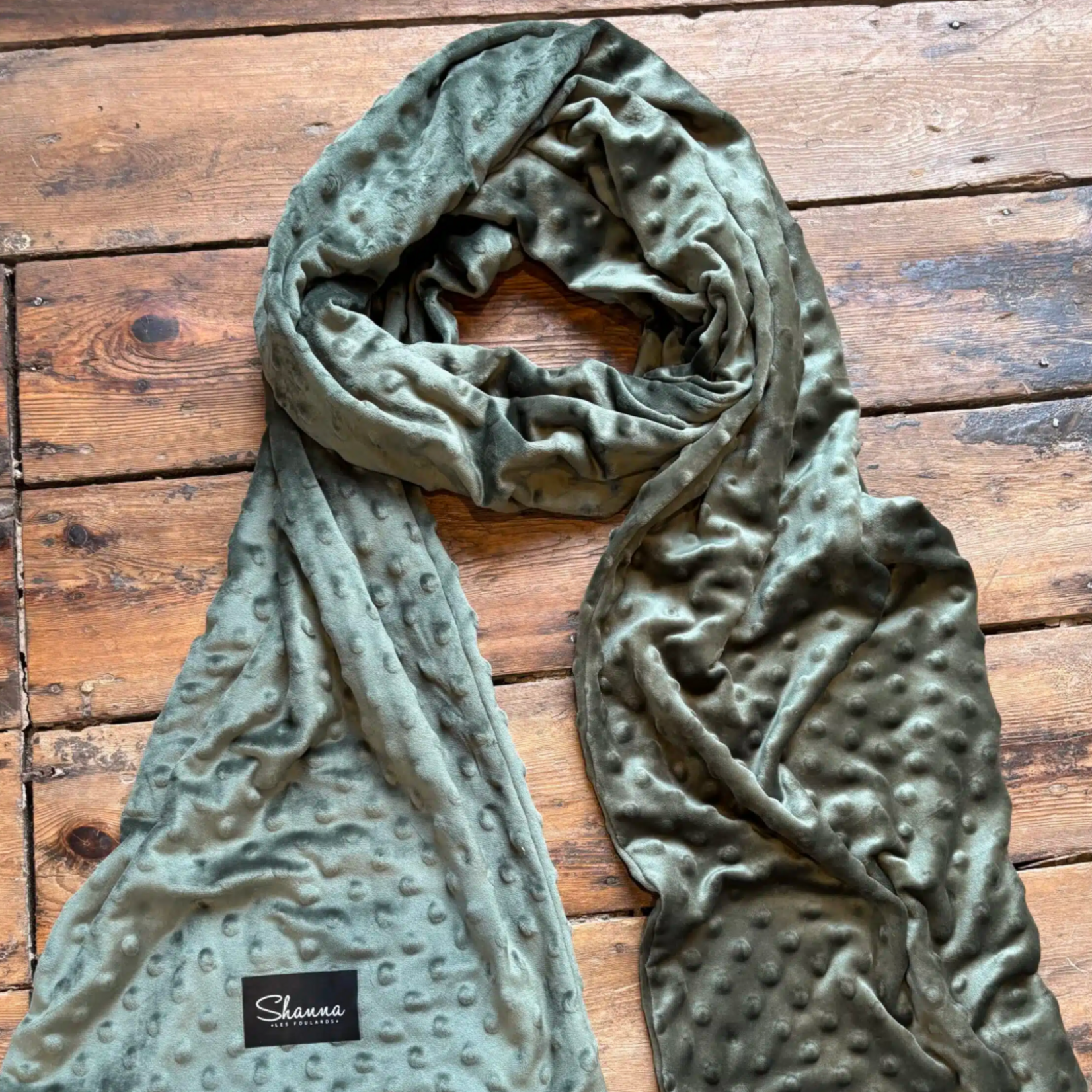 Echarpe Doudou Minky Shanna - Kaki