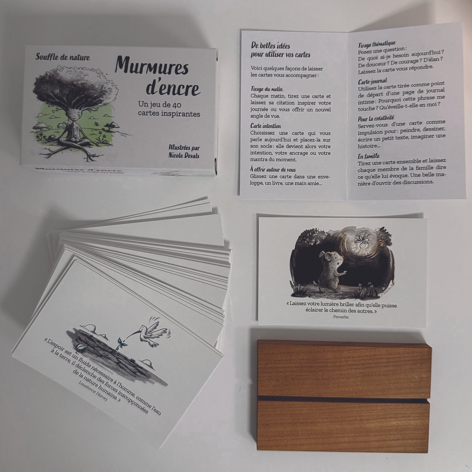 Cartes inspirantes Murmures d'encre - Souffle de nature