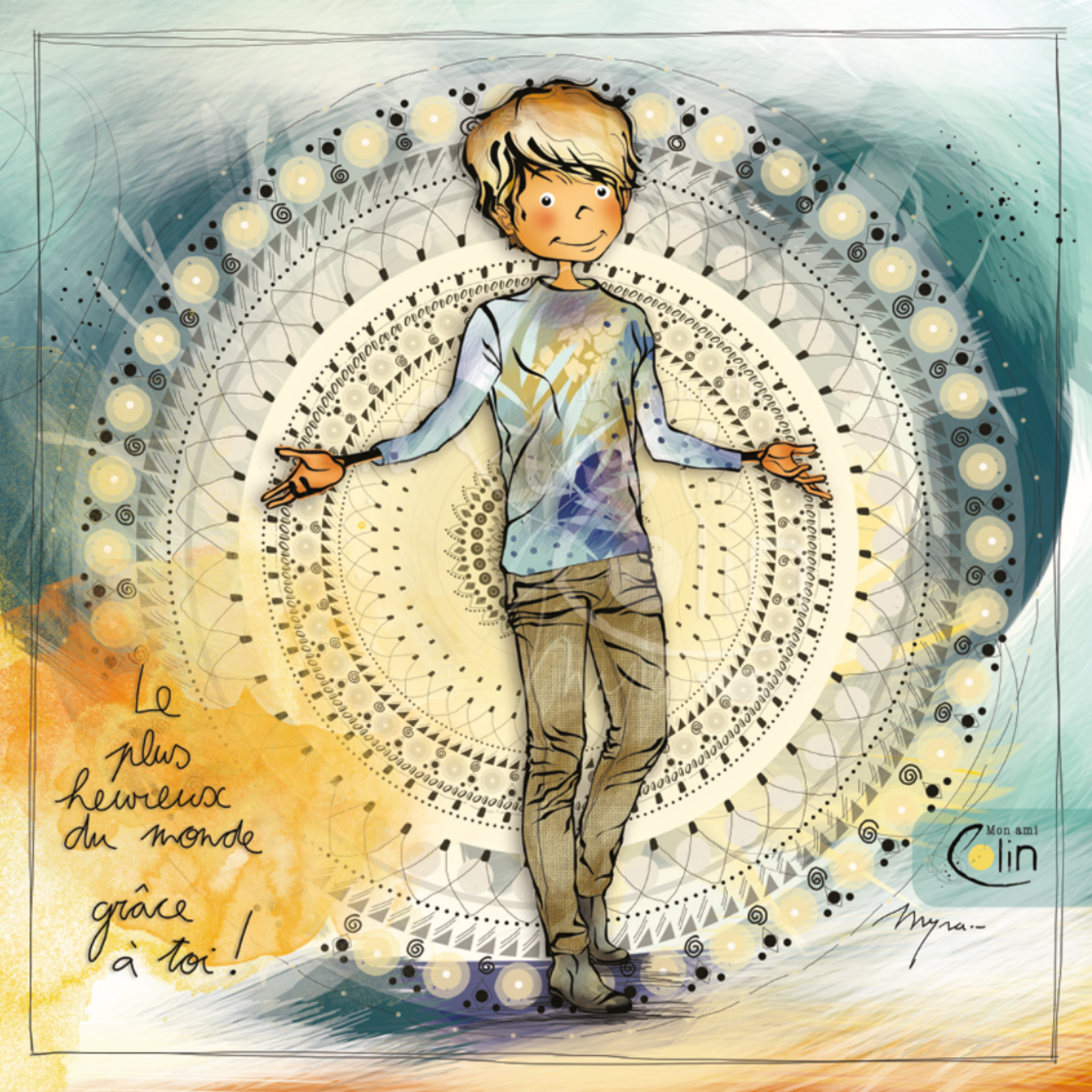 Carte postale "Le plus heureux"