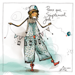 Carte postale "Juste merci"