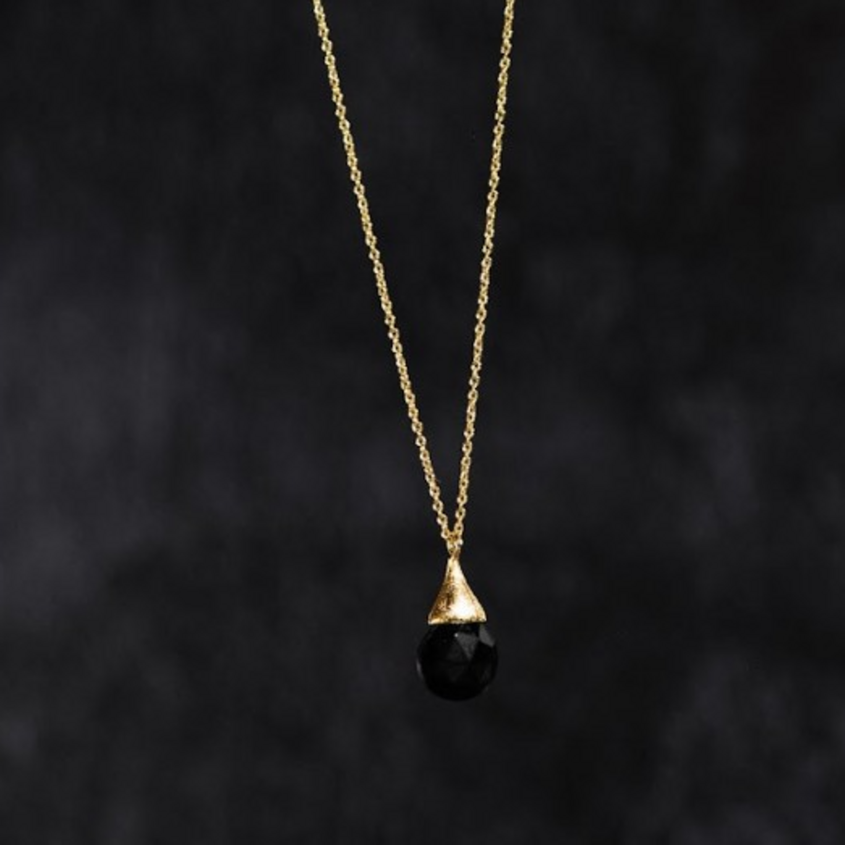 Collier Goutte Poétique Onyx noir